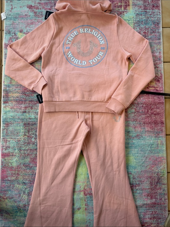 True Religion Tops - True Religion Pink Hoodie & Jogger Set